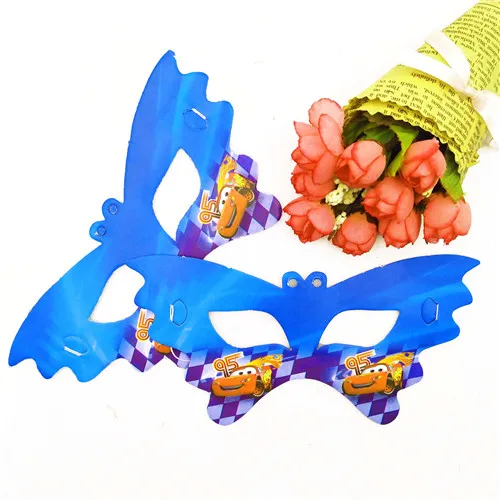 Mask 10pcs 6 шт./компл. 7 дюймов DISNEY Молнии МакКуина из мультфильма пластина товары для детской вечеринки детская День рождения украшения для праздника и сувениры - Цвет: Mask 10pcs