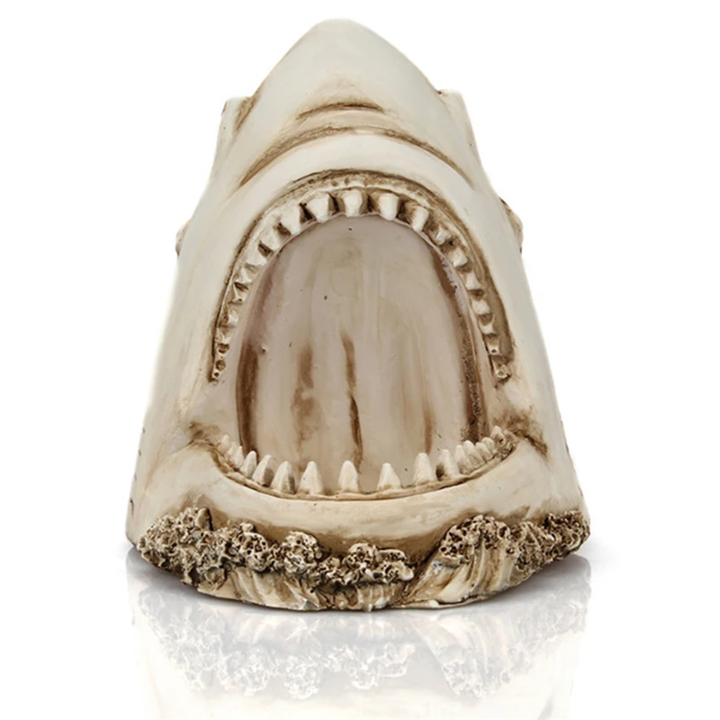 

Creative Resin Shark Skull Craft Ornament Home Office Hotel Table Decoration Craft Wall Hang Art Coffee Bar Theme Par