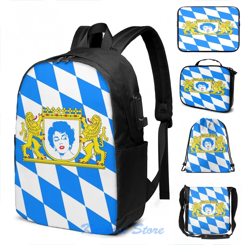 Забавный графический принт acha dbeer Garden Oktoberfest 2017 USB-зарядка Рюкзак Мужские школьные