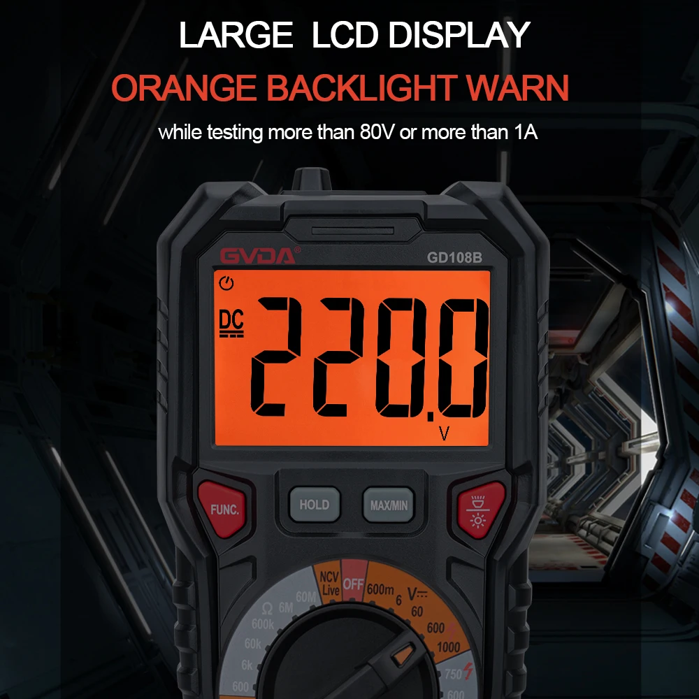Digital Multimeter Ture RMS Auto Range 6000 Counts 1000V 10A AC DC Ohm Hz NCV Live Voltage Temperature Meter digital multimeter multimeter tester analog multimeter