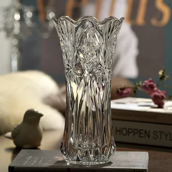 

European Glass Vase Modern Design Flower Tabletop Vases Creative Transparent Maceteros Decorativos Vases for Decoration BD50HP