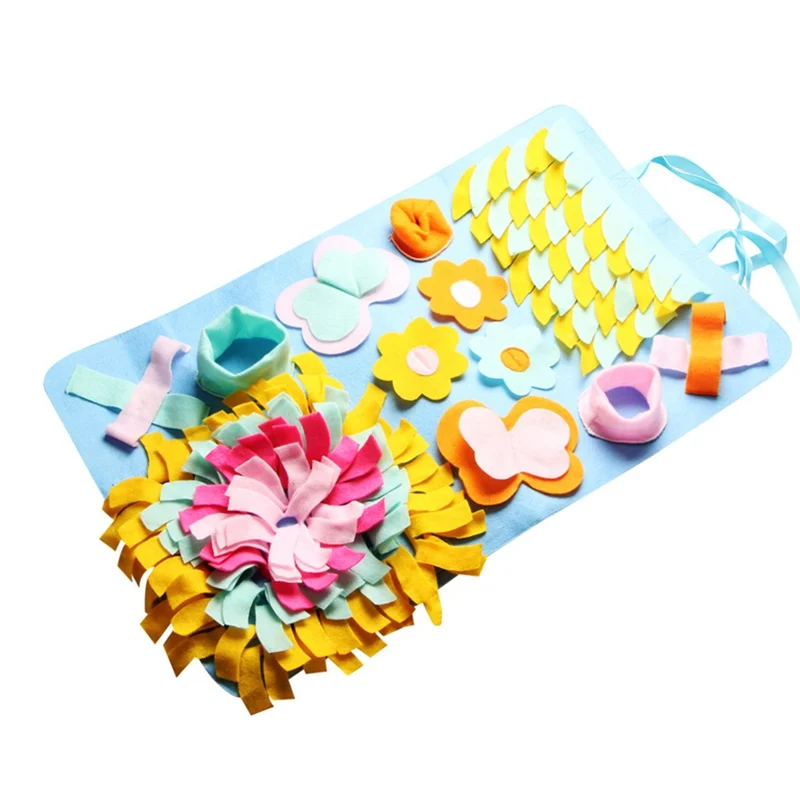 

Candy Color Cat Dog Snuffle Mat Bite Resistant Environmentally Friendly Training Blanket For Consuming Strength Pet Sniffing Pad