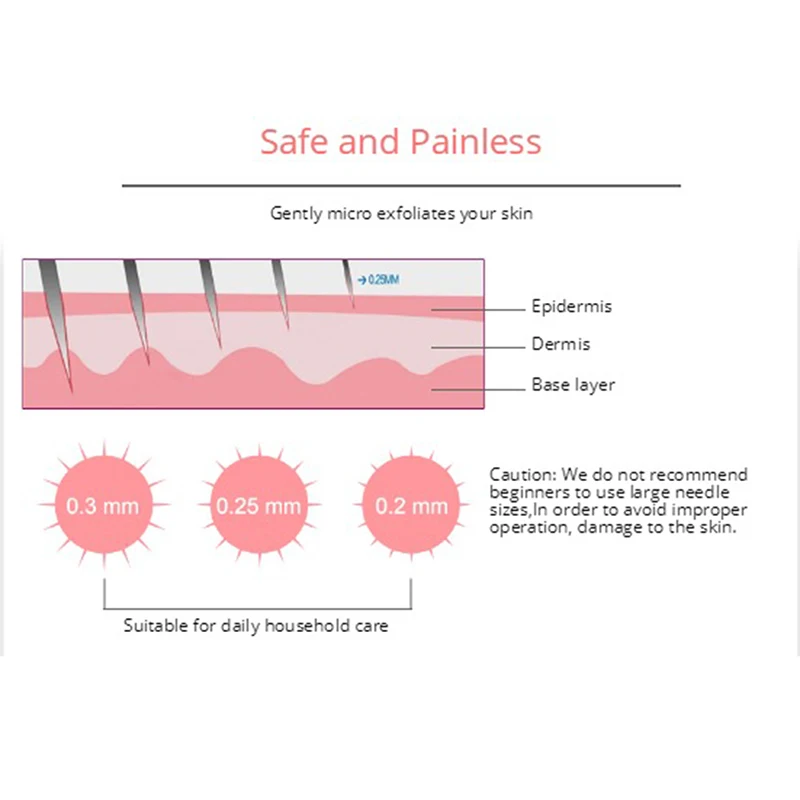 0,2/0,25/0,3 мм 540 мезороллер красоты микро иглы воды свет Нано микро иглы инструмент для ухода