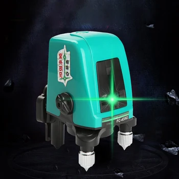 

Self-Leveling Cross Line Laser Level 360-Degree Rotate, 532NM Mini Infrared Level, 2 Lines, 1 Point with Highlights, Green Light