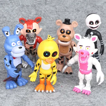

1 Set Game Action Figure Five Nights At Freddy PVC Doll Toys FNAF Foxy Chica Bonnie Freddy Sister Location Figurine Statue Toys