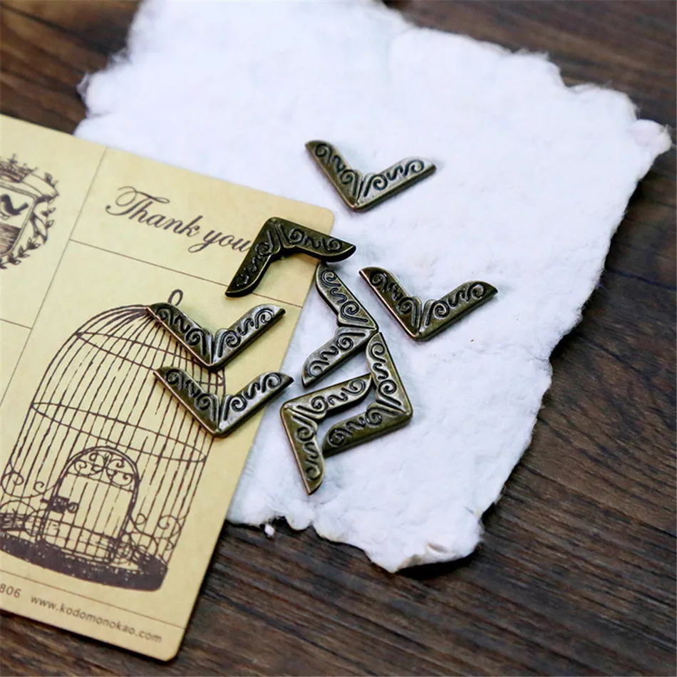 DiyArts 8 шт. металлические уголки для книг Скрапбукинг Фотоальбомы меню Угловые протекторы металлические поделки DIY