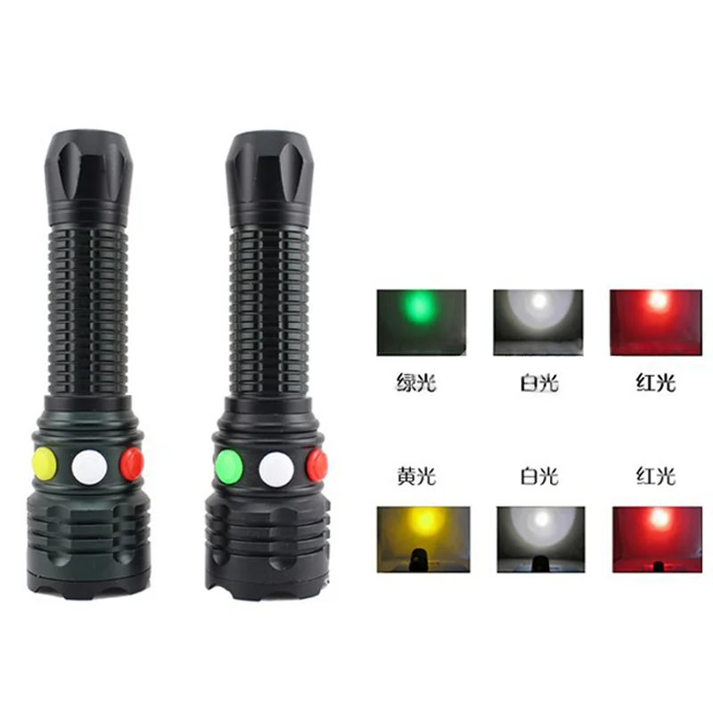 Torcia LED Vastfire 3000LM 3 Colori Rosso Verde Bianco E Stroboscopio