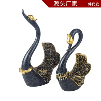 

European-Style Couple Goose Home Decorations Wedding Wedding Gifts Wine Cabinet Furnishings Resin Craft Ornament
