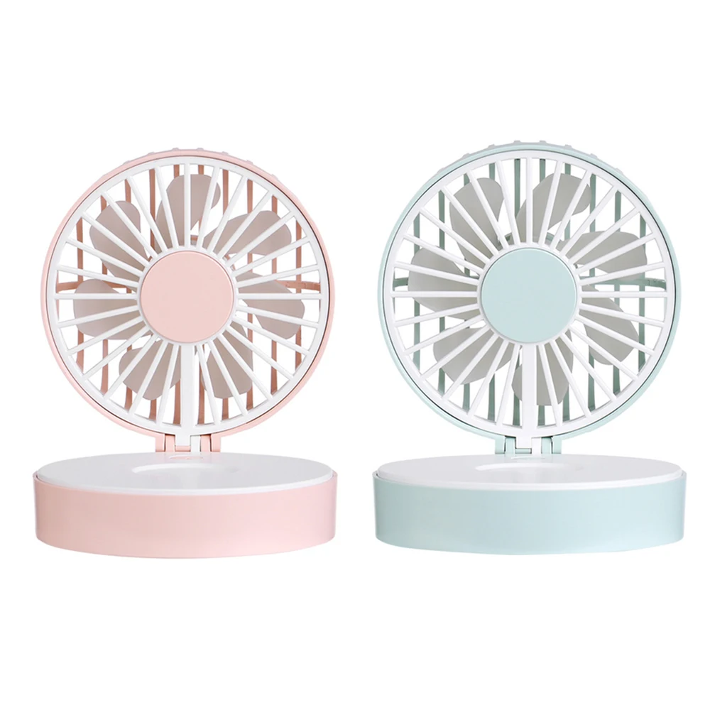 Fold-able Handheld Fan Cooling Electric Mirror Cooler Fan for Home Office