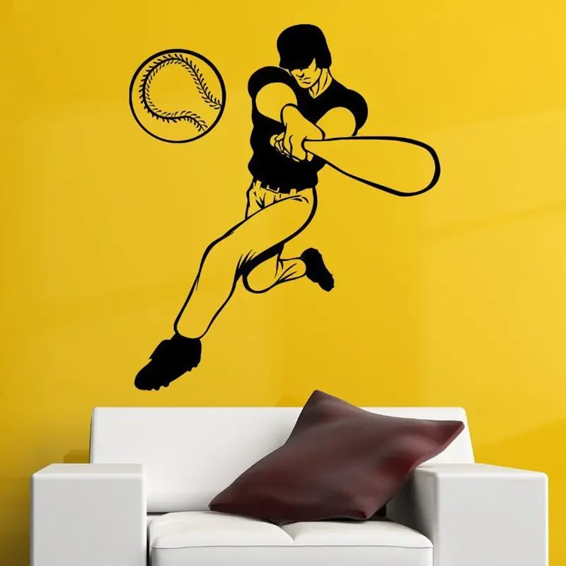 Dctal Baseball Car Windows Sticker Sports Decal Posters Vinyl Wall Decals Pegatina Decor Mural Baseball Sticker