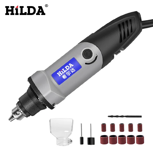 NO5 DM-1 Небольшая электродрель HILDA электрическая дрель Dremel шлифовальные станки гравер Ручка измельчитель электрический мини-дрель Электрический Роторный инструмент шлифовальный станок Dremel аксессуары - Цвет: NO5 DM-1