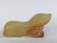 

YIZHU CULTUER ART Collection Old China Xinjiang Jade Carving dog Statue Pendant Decoration Gift