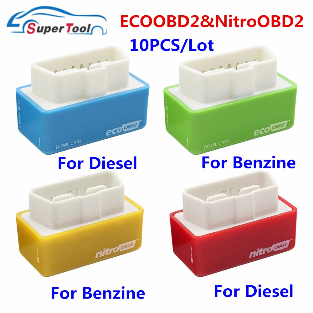 10 шт./лот OBD2 NitroOBD ECOOBD2 экономитель топлива для автомобиля Nitroobd2 Эко, для бортовой диагностики 2 Дизель Бензин ЭБУ чип блок настройки драйвер plug ECO/Nitro OBD2