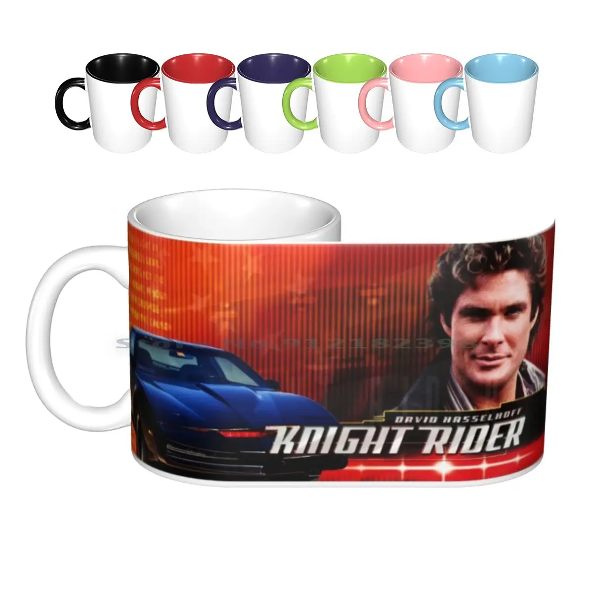Knight Rider Tazze In Ceramica Tazze Da Caffè Tazza Da Tè Al Latte Baywatch Uomo Sexy Hot Black Anni '90 Icona Celebrità David Hasselhoff