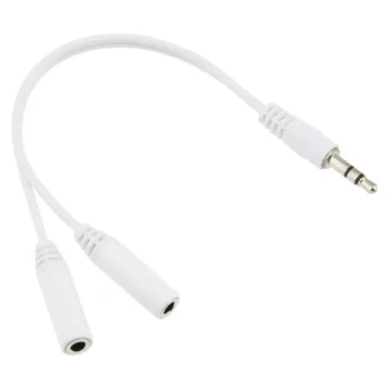 

50pcs Audio Splitter Cable 3.5mm Male to 2 Female Jack 3.5mm Mic Splitter Aux Cable for iPhone Laptop MP3 Headphone Headset