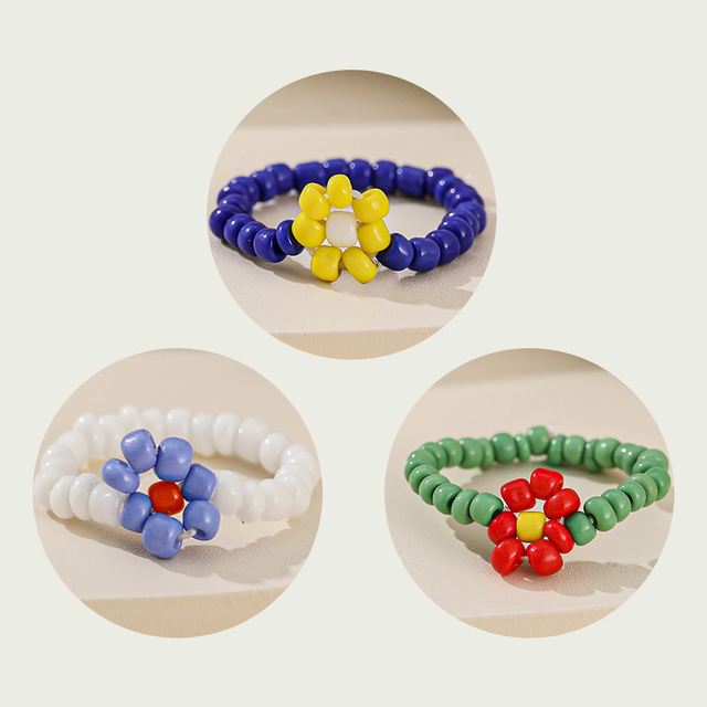 Ins Korea Colorful Fashion Y2k Resin Heart Ring Set Acrylic Thick Round Rings For Women Party Wedding Jewelry Ring Set