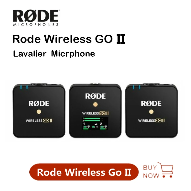 Rode Wireless Go II GO2 Lavalier Dual Channel Mic RX 2TX Transmission Professional Microphone for Phone DSLR Cameras | Электроника