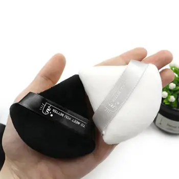 

Black White Triangle Soft Velvet Powder Cosmetic Puffs Mini Cosmetic Makeup Sponge Make Up Beauty Tools