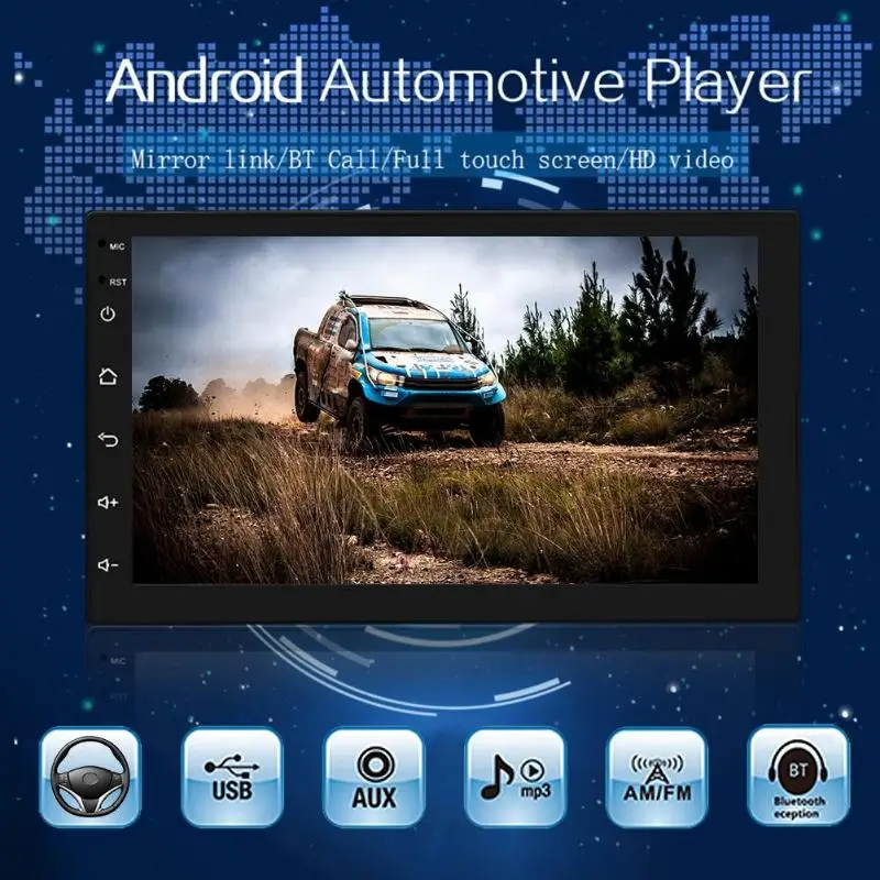 Автомобильный мультимедийный плеер 7168 2 DIN Android 8 1 стерео радио Bluetooth Navi BT 4 0 MP5