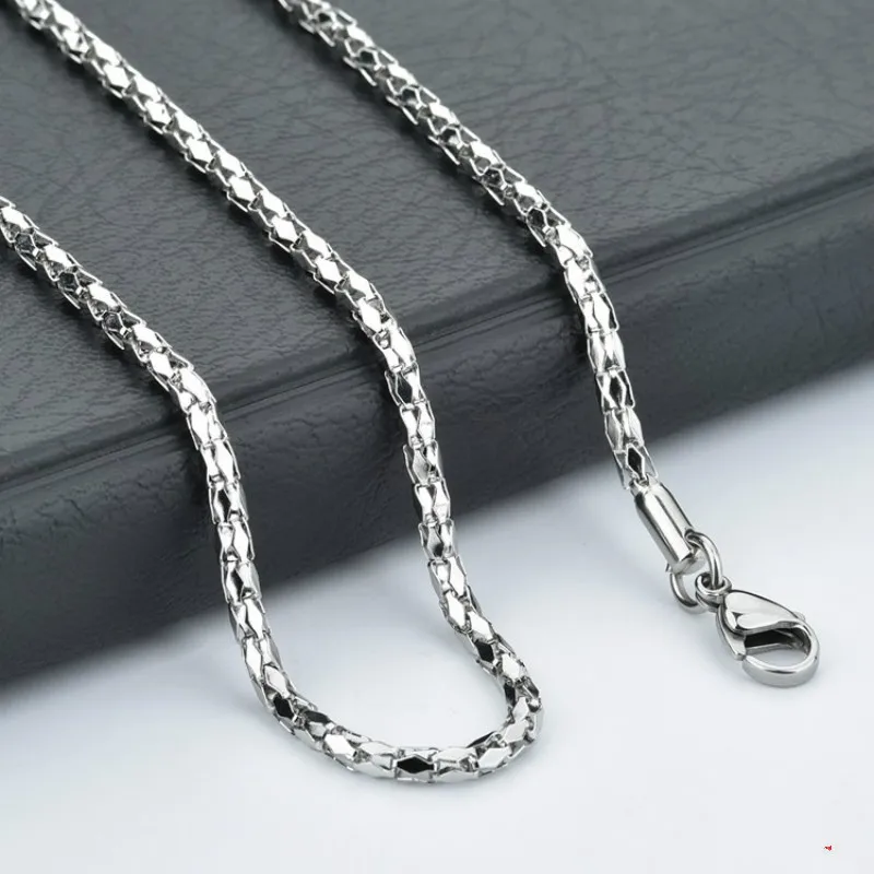 

Necklace Link lantern Fashion Choker Jewelry 304 Stainless Steel Gold Silver Curb Foxtail Personalize Men Women