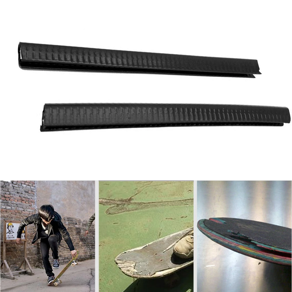 2Pcs/pack Deck Guard Elastic Skateboard Bumper Crash Longboard U Shape Sports Fashion Outdoor Scratchproof Anti Collision Strip