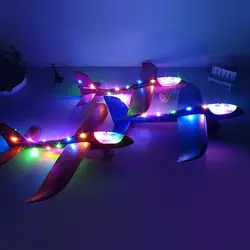 Besegad ручная метание epp пена инерция планерный самолет модель самолета обучающая игрушка со светодиодный подсветкой для детей на открытом