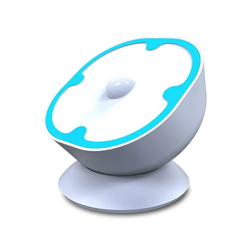 

Rechargeable Usb Led Motion Sensor Night Light 360 Degree Rotating Toilet Wc Kitchen Bedroom Cabinet Wall Portable Reading Table