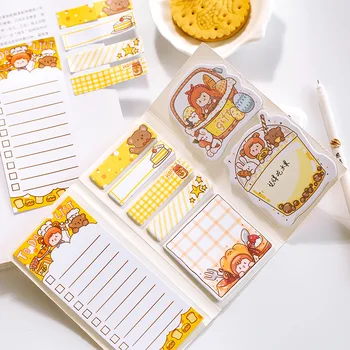 

Cute Korean Little Fruit Girl Kawaii Memo Pad Sticky Notes Office Decor To Do List Planner Paper Stickers Stationery Gift