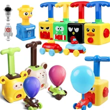Tour de lancement de voiture avec propulsion par ballon pour enfant, jouet à énergie d'inertie, puzzle amusant et éducatif, la puissance vient de l'air, expérience scientifique, idée cadeau,