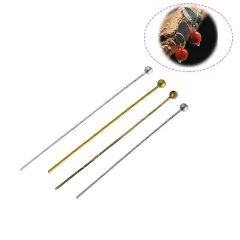 

200Pcs 20-50mm Head Pins Multi Color Head Ball Pins For Jewelry Making DIY Needles Necklace Bracelet Jewelry Findings Components
