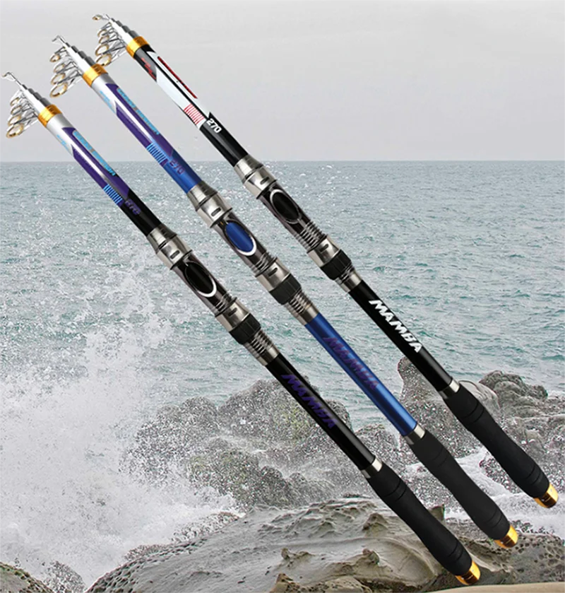 Epoxy Resin 2.1m 2.4m 2.7m 3.0m 3.6m Spinning Fishing Rod Telescopic