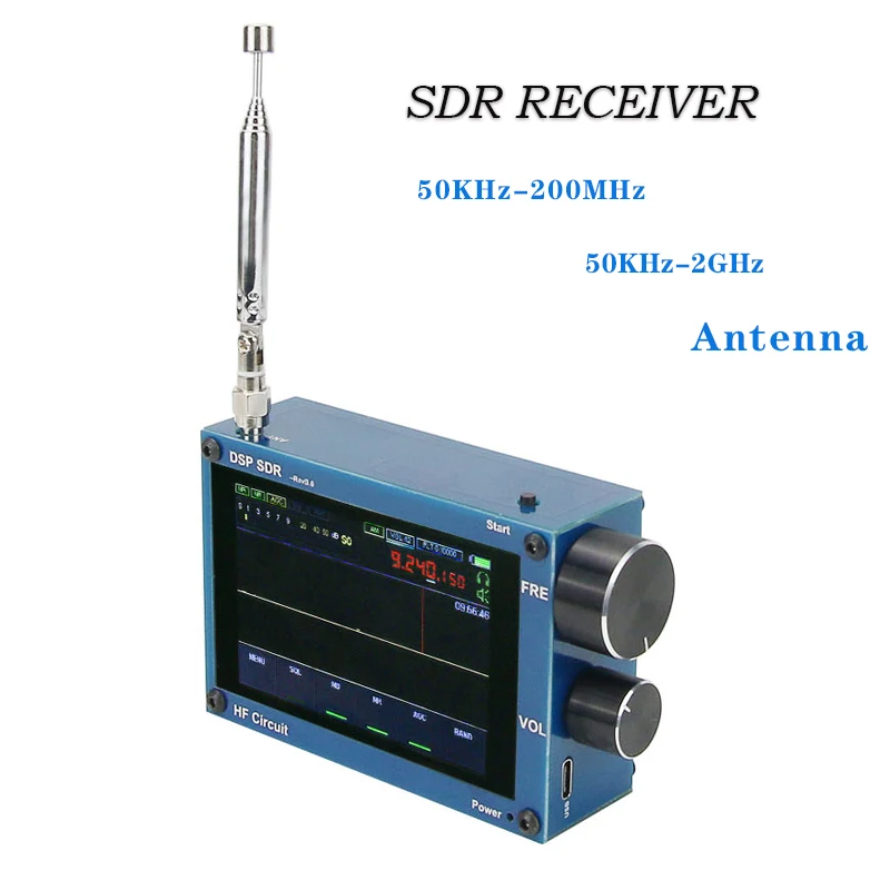 New 50KHz-200MHz/2GHz Malahit SDR Receiver Malachite DSP Software Defined Radio 3.5