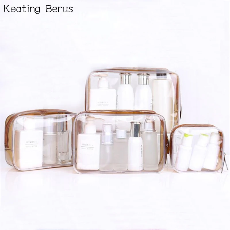 

Transparent Cosmetic Bag PVC Zipper Make Up bag Toiletries Storage Organizer Bag Case Women Fashion Makeup Hand Bag 2020