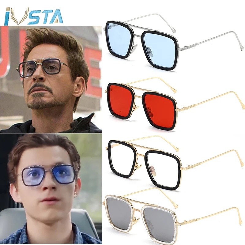 IVSTA Tony Stark солнцезащитные очки стимпанк очки Железный человек 3 панк стиль полета Роскошные брендовые дизайнерские очки модные Мстители близорукость