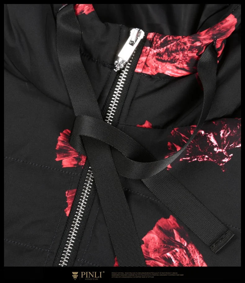 Sobretudo Direct Selling Pinli Product Made The New Autumn Men's Printed White Duck Down Warm Hooded Jacket B193608821
