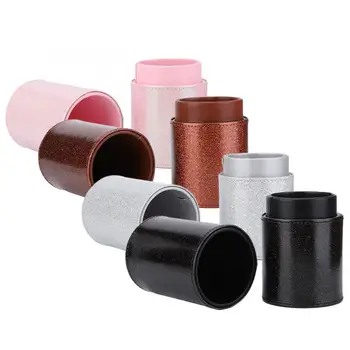 

Makeup Tool Kits PU Leather Portable Makeup Brushes Cylinder Holder Cosmetic Organizer Case Storage Container