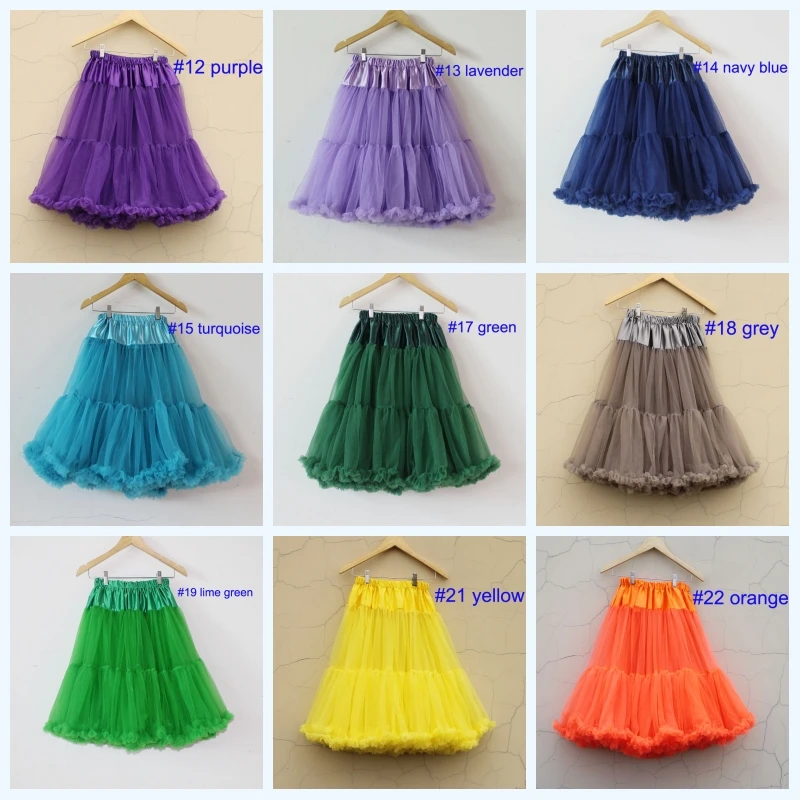 Модная разноцветная пышная Мягкая юбка-пачка длиной 24 дюйма для женщин и девочек; юбка-американка для балерины; вечерние женские юбки для танцев