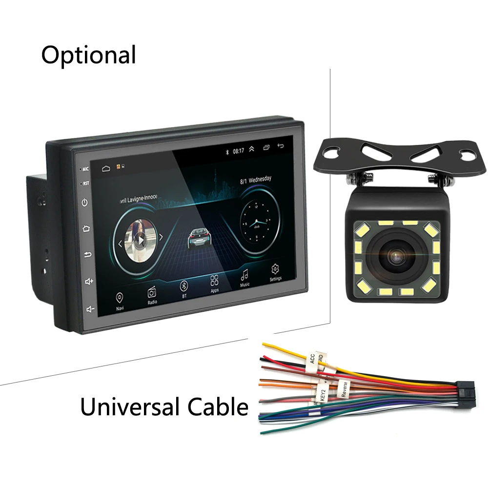 Android 2din автомобильный мультимедийный MP5 плеер радио gps Navi wifi Авторадио 7