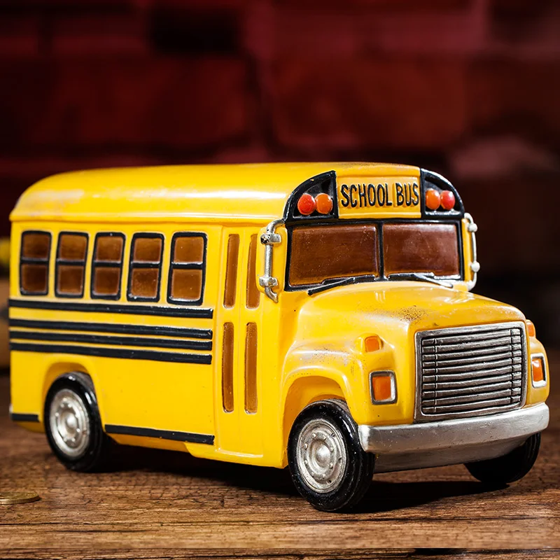 school bus piggy bank