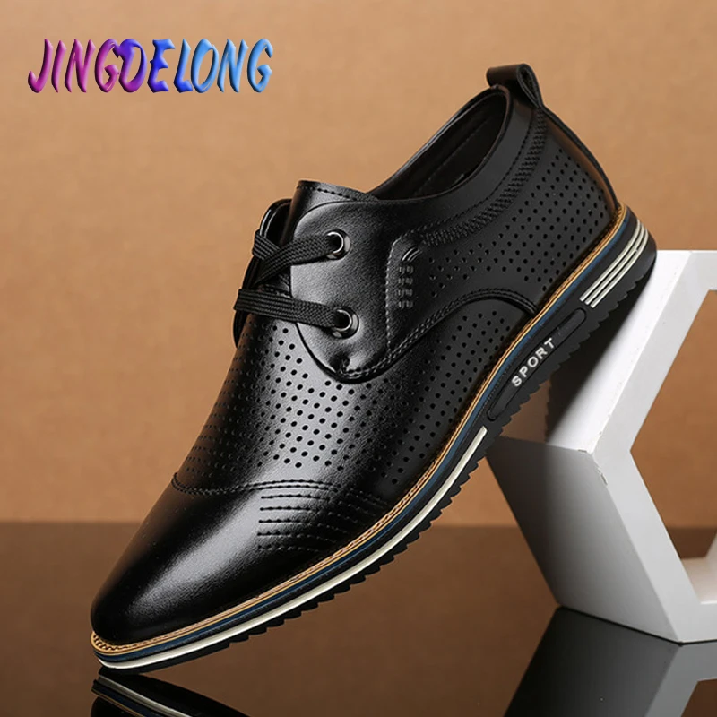 Zapatos informales De verano para Hombre, mocasines transpirables De cuero, Zapatos transpirables cómodos