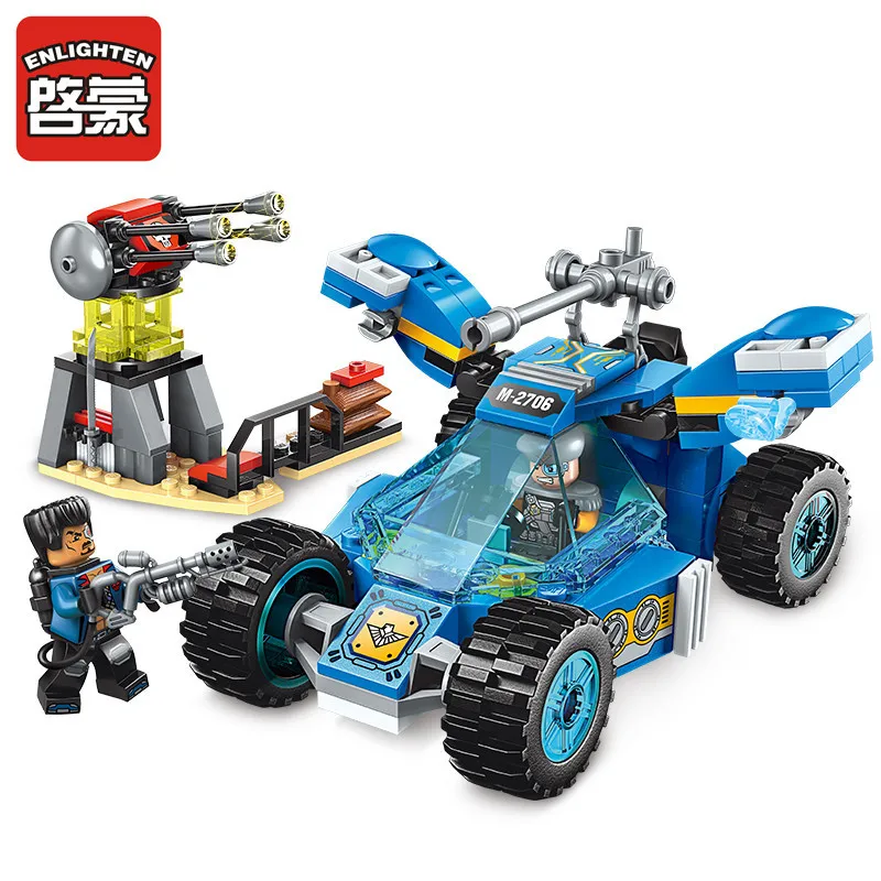 

Enlighten Building Block High-Tech Era Armed Scout Car 2 Figures 191pcs Educational Technic Bricks Toy For Boy Legoingly Gift