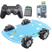 Cheapest Mecanum Wheel Omni-directional Robot Car Chassis Kit with 4pcs TT Motor for Arduino Raspberry Pi DIY Toy Parts