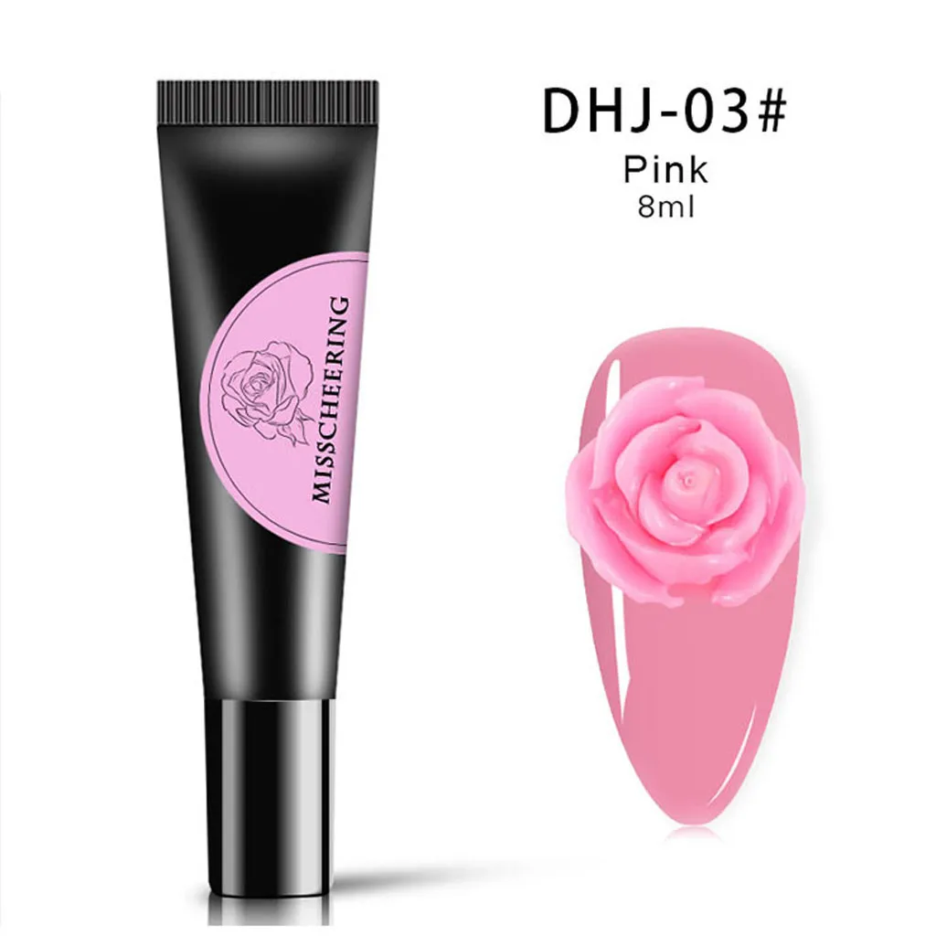 Pink MISSCHEERING 3dтрехмерные резные ПЛАСТИКОВЫЕ окрашенные маникюрные быстро лак для ногтей УФ-гель для ногтей полный маникюрный набор - Цвет: Pink