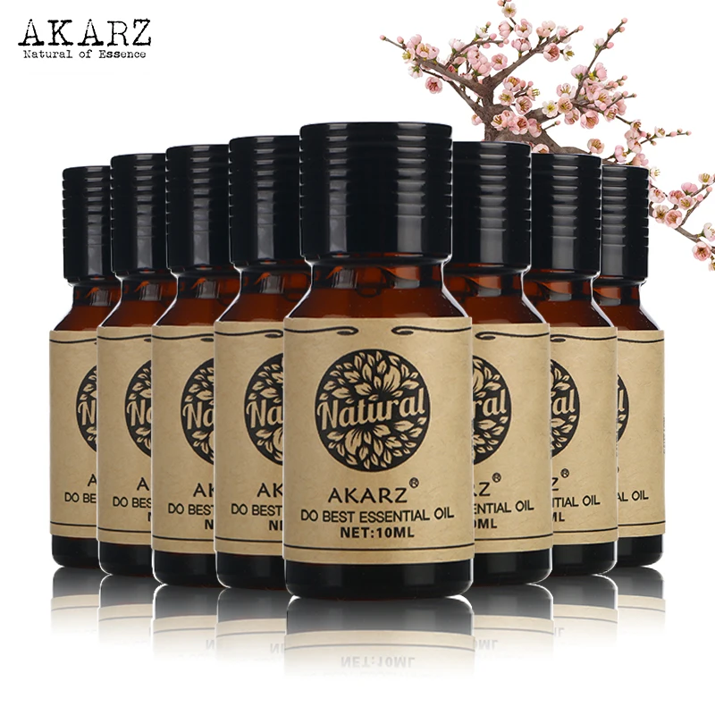 

AKARZ, известный бренд, ценное питание, лаванда, роза, ромашка, гвоздика, цитронелла, лотос, пачули, мята перечная, эфирные масла, 10 мл * 8