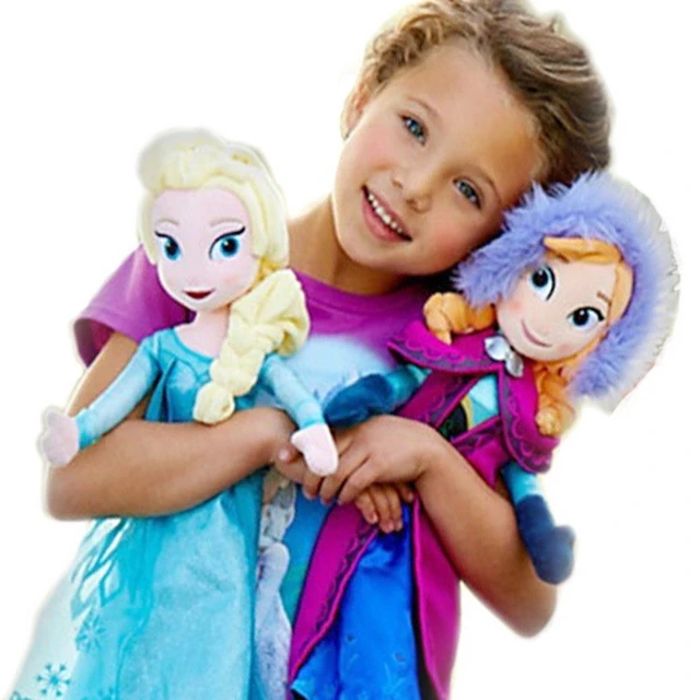 Bonecas Pelúcia Frozen Anna E Elsa Pronta Entrega 50cm