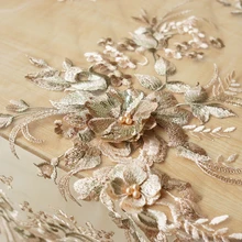 Тяжелая промышленность трехмерная Наклейка для ногтей из бисера ткань мягкая сетка вышивка кружевная ткань аксессуары для одежды пэчворк