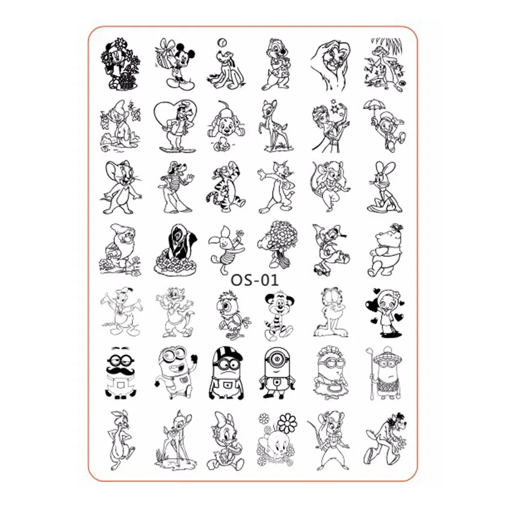 

1pc Nail Stamping Plates Flower/Animal Pattern 15*11cm Nail Art Image Stamp Stencils 65g Templates Stainless Steel Nail Tools #O
