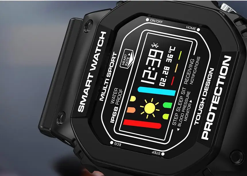 one piece brand new X12 sport watch cassioe style heart beat blood pressure test | Электроника