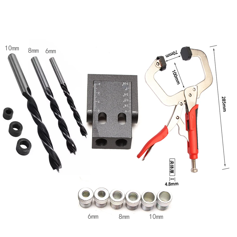 15 Degree Oblique Angle Hole Locator Pocket Hole Jig Kit Drilling