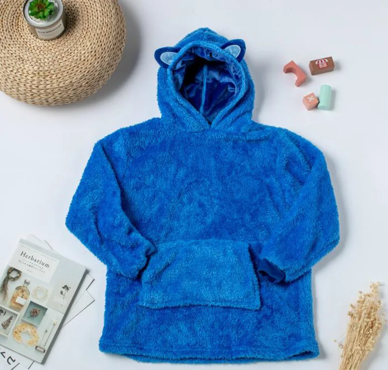

New children's Super Soft microfiber Plush Coral Fleece Sherpa Blanket children's pajamas pet shape pajamas toys